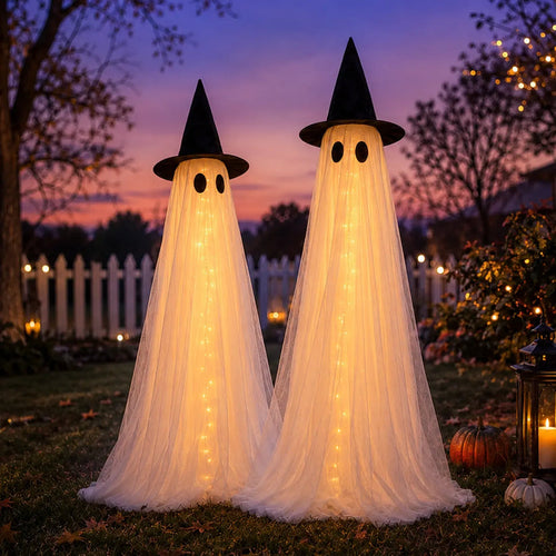 Brankson™ 2-Pack Lighted Halloween Ghost Decorations