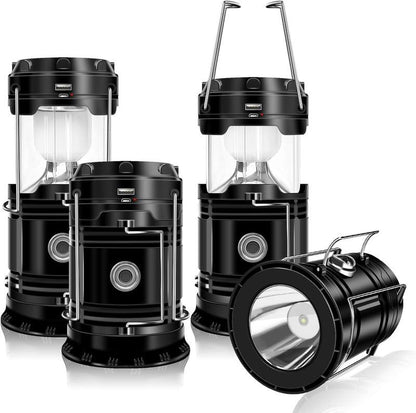 Brankson™ 4-Pack Solar Rechargeable Camping Lanterns