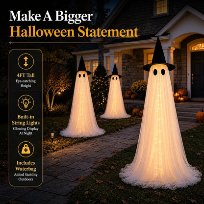 Brankson™ 2-Pack Lighted Halloween Ghost Decorations