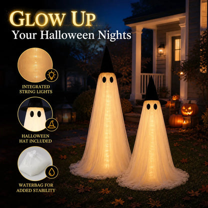 Brankson™ 2-Pack Lighted Halloween Ghost Decorations