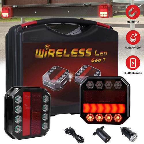 Brankson™ Wireless Magnetic LED Trailer Light Kit