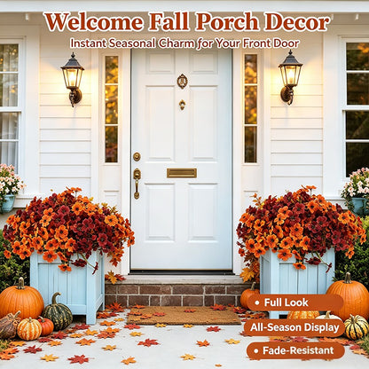 Brankson™ 🍂 Fall Artificial Flowers 🎃 Halloween Decor 🌼