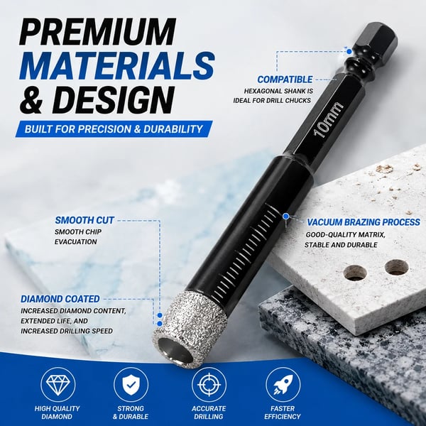 Brankson™ 6-Piece Diamond Drill Bit Set