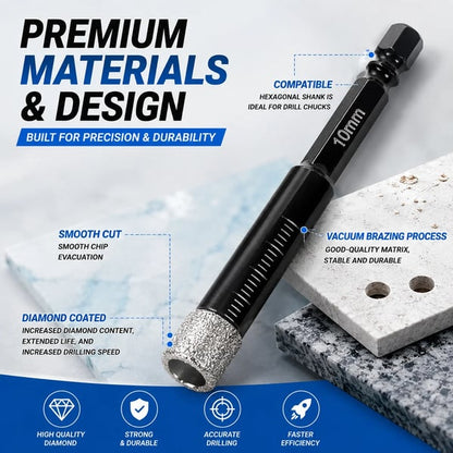Brankson™ 6-Piece Diamond Drill Bit Set