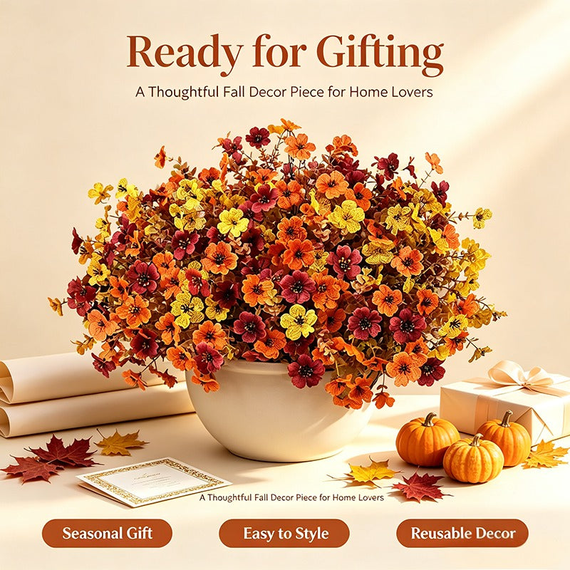 Brankson™ 🍂 Fall Artificial Flowers 🎃 Halloween Decor 🌼