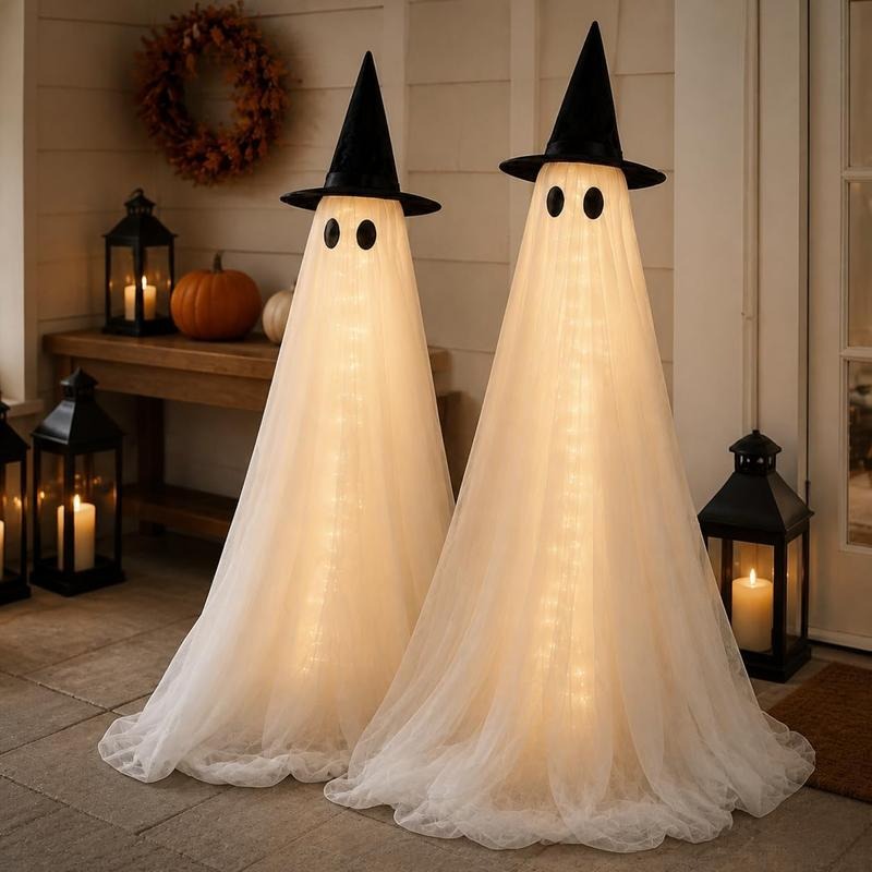 Brankson™ 2-Pack Lighted Halloween Ghost Decorations