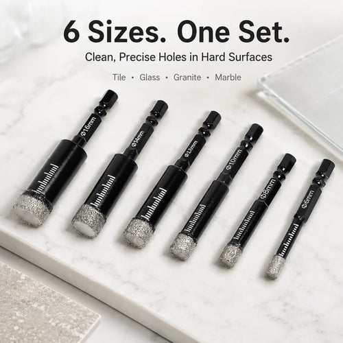 Brankson™ 6-Piece Diamond Drill Bit Set