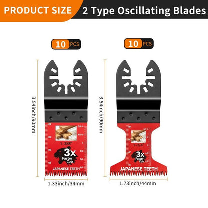 Brankson™ Japanese-Tooth Oscillating Saw Blade Set