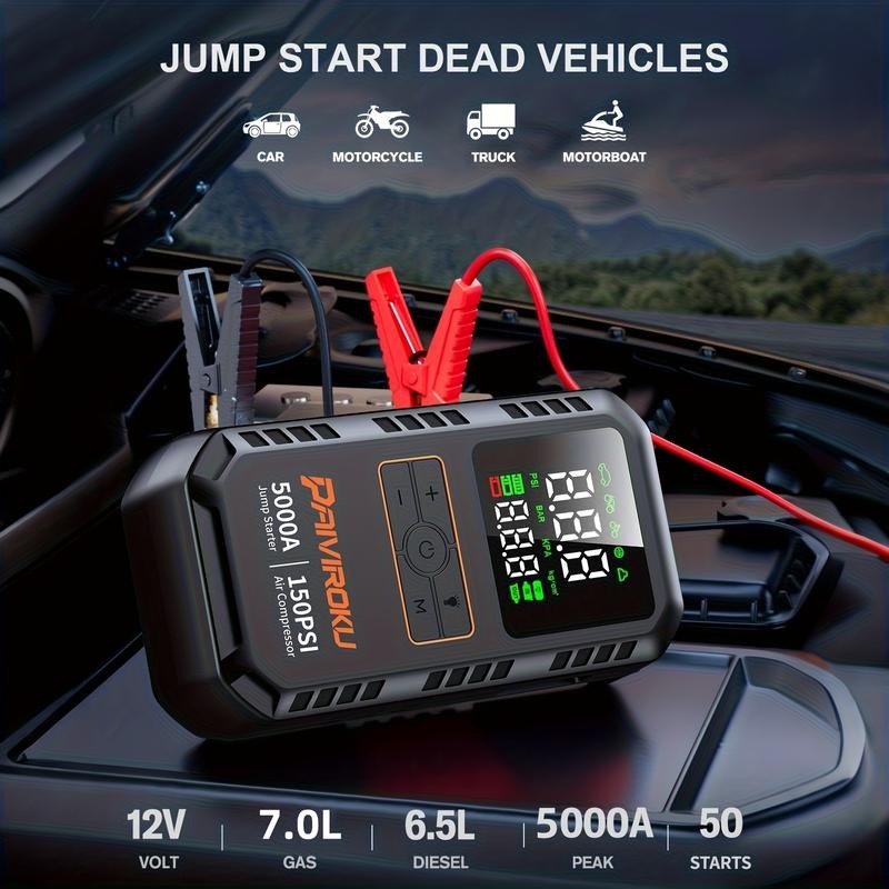 Brankson™ 4-in-1 Car Jump Starter 5000A
