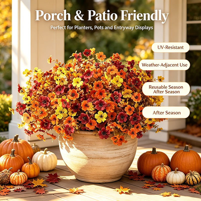 Brankson™ 🍂 Fall Artificial Flowers 🎃 Halloween Decor 🌼