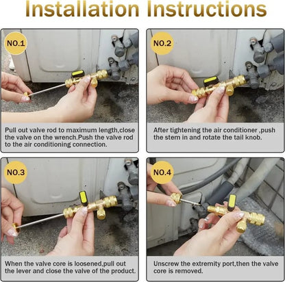 Brankson™ Professional AC Valve Core Remover & Installer Kit