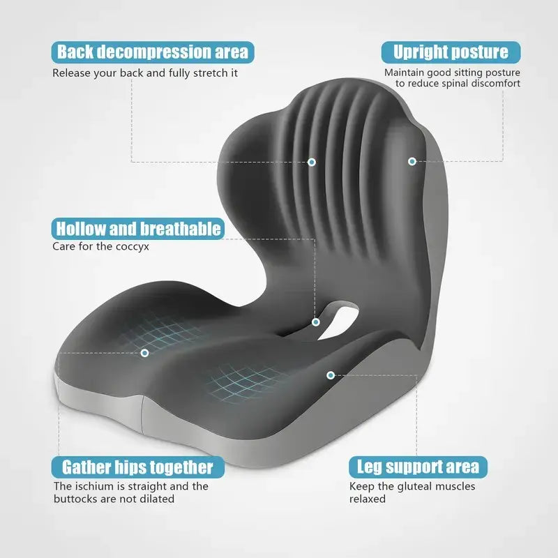 Brankson™ Memory Foam Seat Cushion & Lumbar Support for Pain Relief