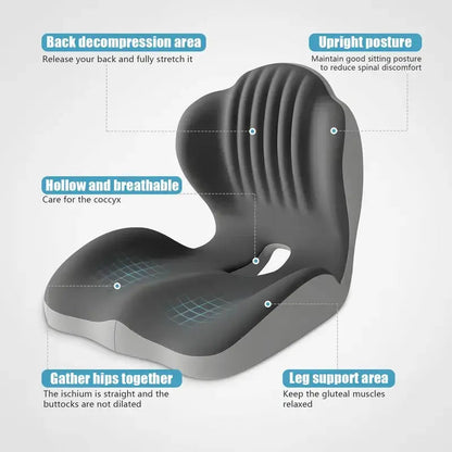 Brankson™ Memory Foam Seat Cushion & Lumbar Support for Pain Relief