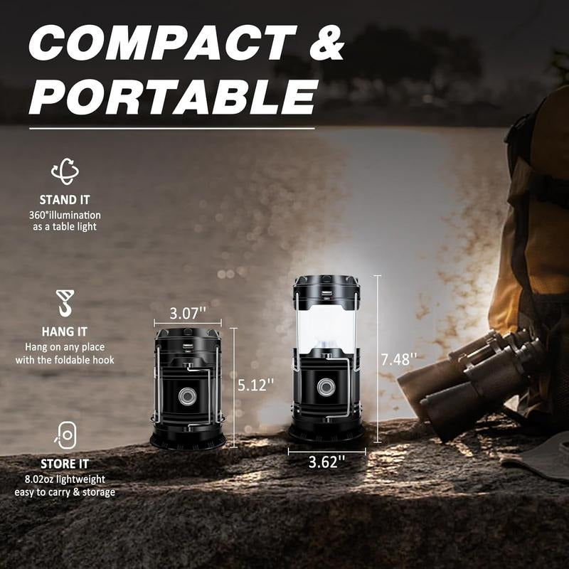 Brankson™ 4-Pack Solar Rechargeable Camping Lanterns