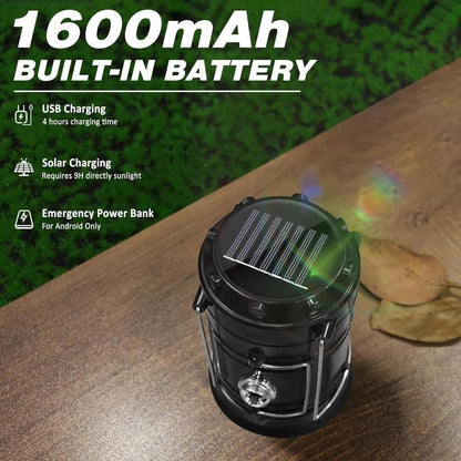 Brankson™ 4-Pack Solar Rechargeable Camping Lanterns