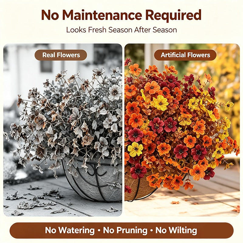 Brankson™ 🍂 Fall Artificial Flowers 🎃 Halloween Decor 🌼