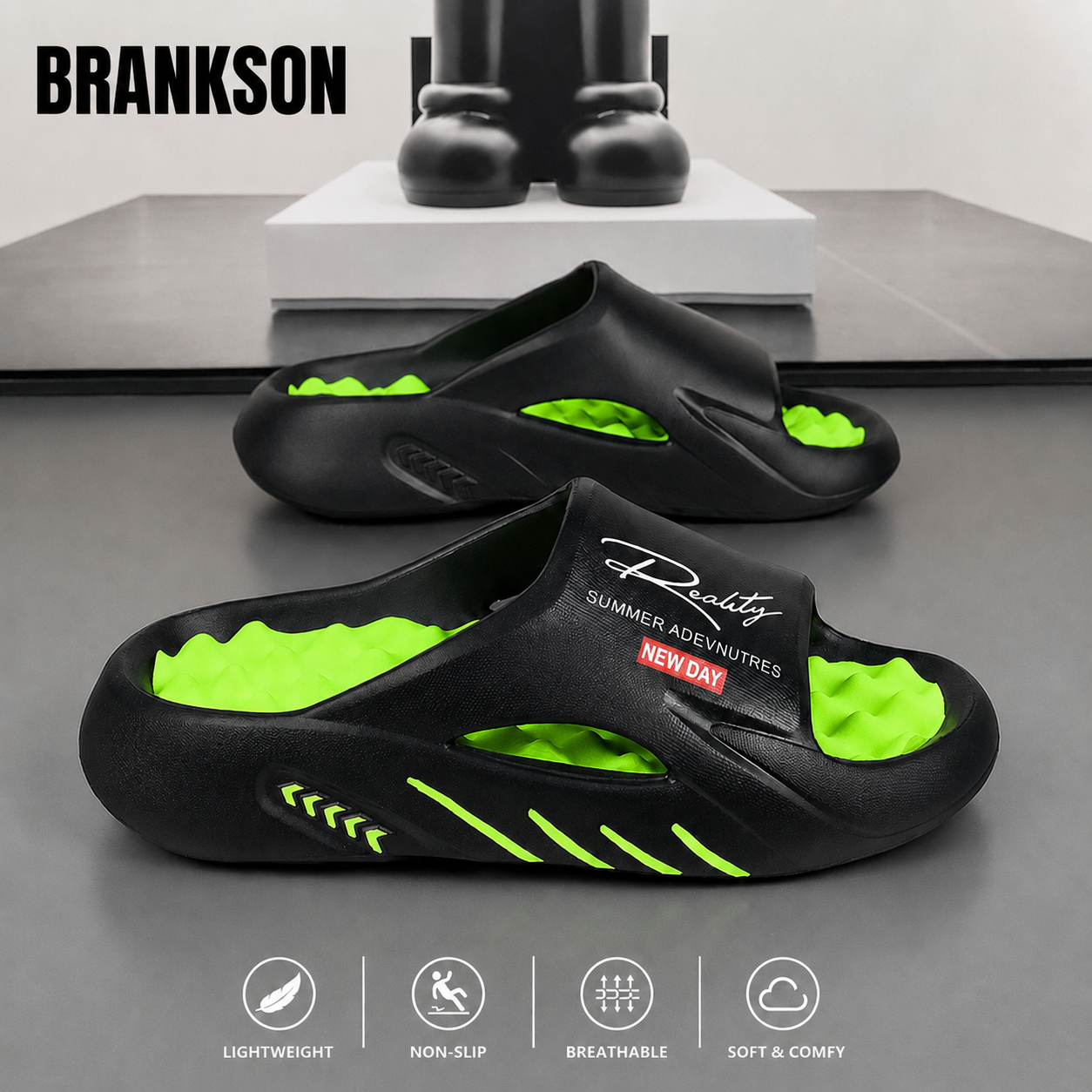 Brankson™ Men’s Thick-Sole Non-Slip EVA Slides
