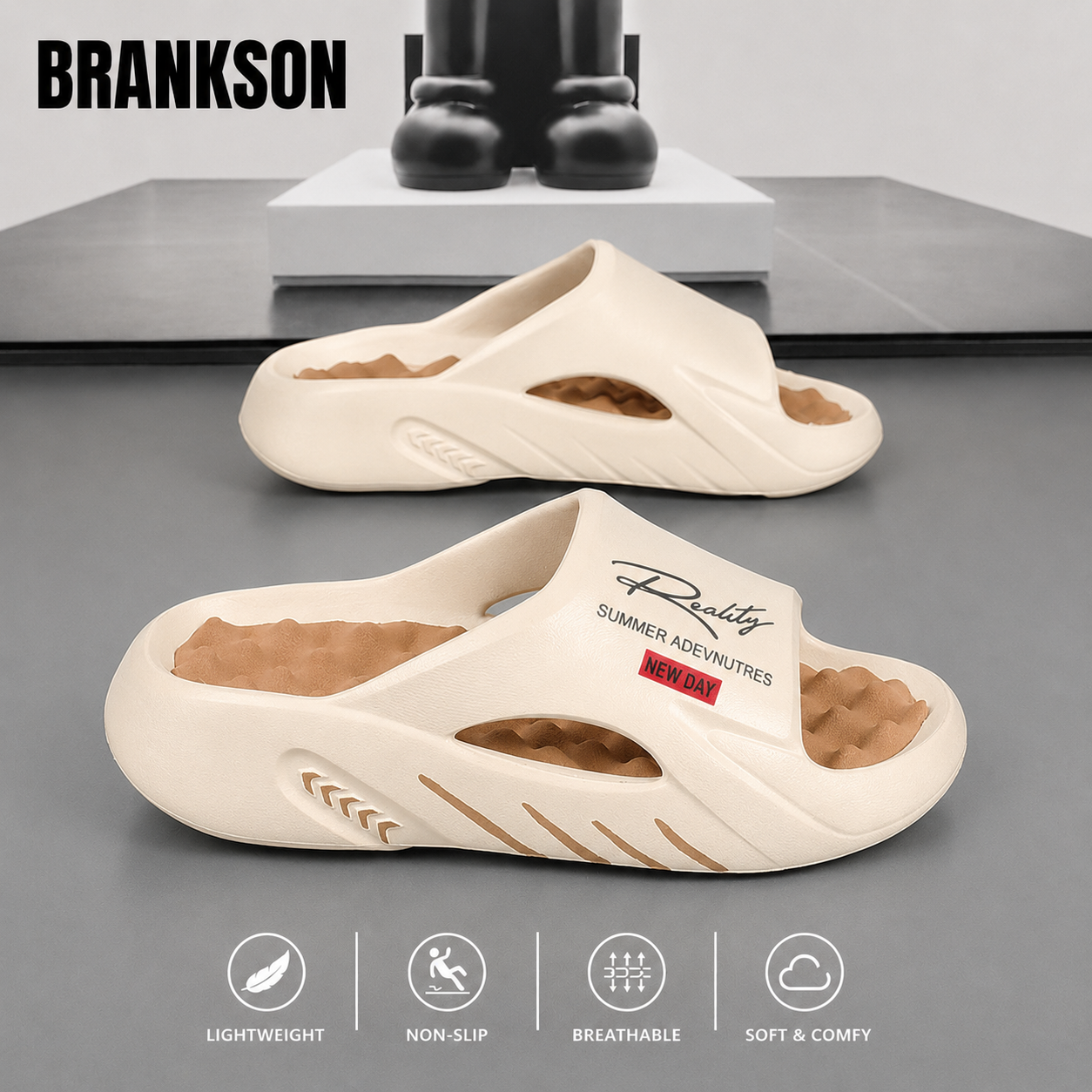 Brankson™ Men’s Thick-Sole Non-Slip EVA Slides