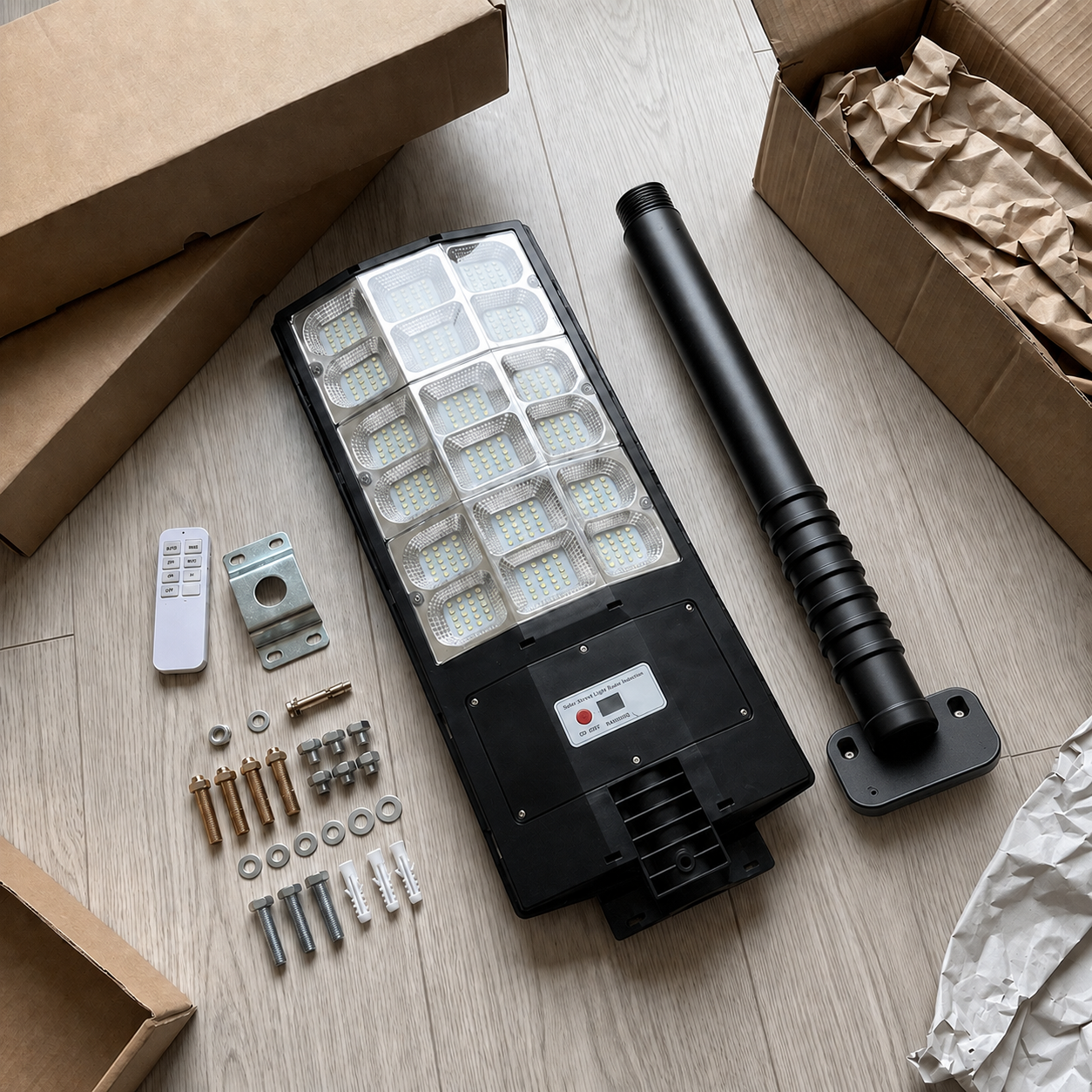 Brankson™ Industrial Size Solar Street Light.