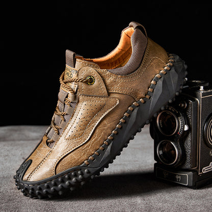 Brankson™ Men’s Vintage Leather Hiking Shoes with Arch Support