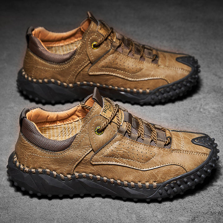 Brankson™ Men’s Vintage Leather Hiking Shoes with Arch Support