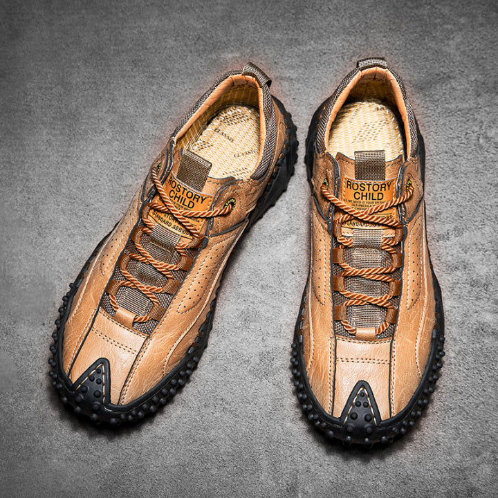 Brankson™ Men’s Vintage Leather Hiking Shoes with Arch Support