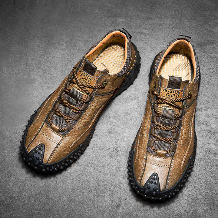 Brankson™ Men’s Vintage Leather Hiking Shoes with Arch Support