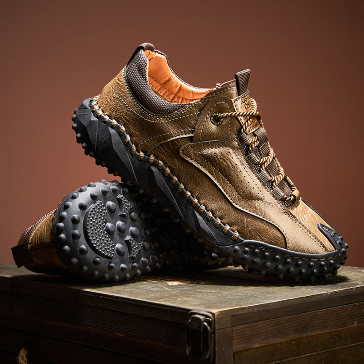 Brankson™ Men’s Vintage Leather Hiking Shoes with Arch Support