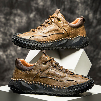 Brankson™ Men’s Vintage Leather Hiking Shoes with Arch Support