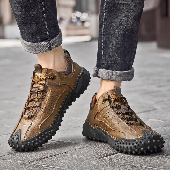 Brankson™ Men’s Vintage Leather Hiking Shoes with Arch Support
