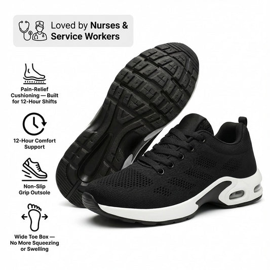 Orthora™ Pro — 12-Hour Shift Shoes for All-Day Foot, Knee & Back Pain Relief
