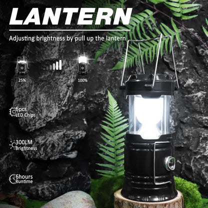 Brankson™ 4-Pack Solar Rechargeable Camping Lanterns