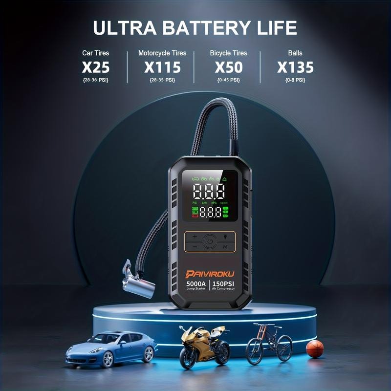Brankson™ 4-in-1 Car Jump Starter 5000A