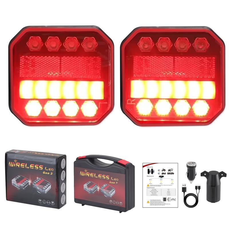 Brankson™ Wireless Magnetic LED Trailer Light Kit