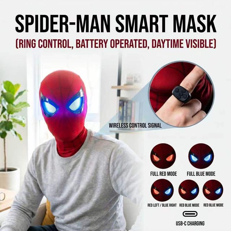 Brankson™ Spidey Light-Up Mask with Remote Ring