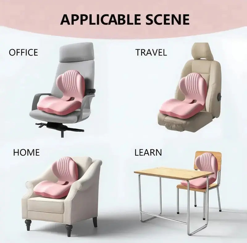 Brankson™ Memory Foam Seat Cushion & Lumbar Support for Pain Relief