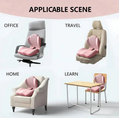 Brankson™ Memory Foam Seat Cushion & Lumbar Support for Pain Relief