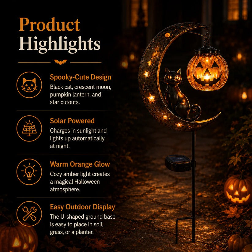 Brankson™ Pumpkin Moon Garden Stake Light 🎃