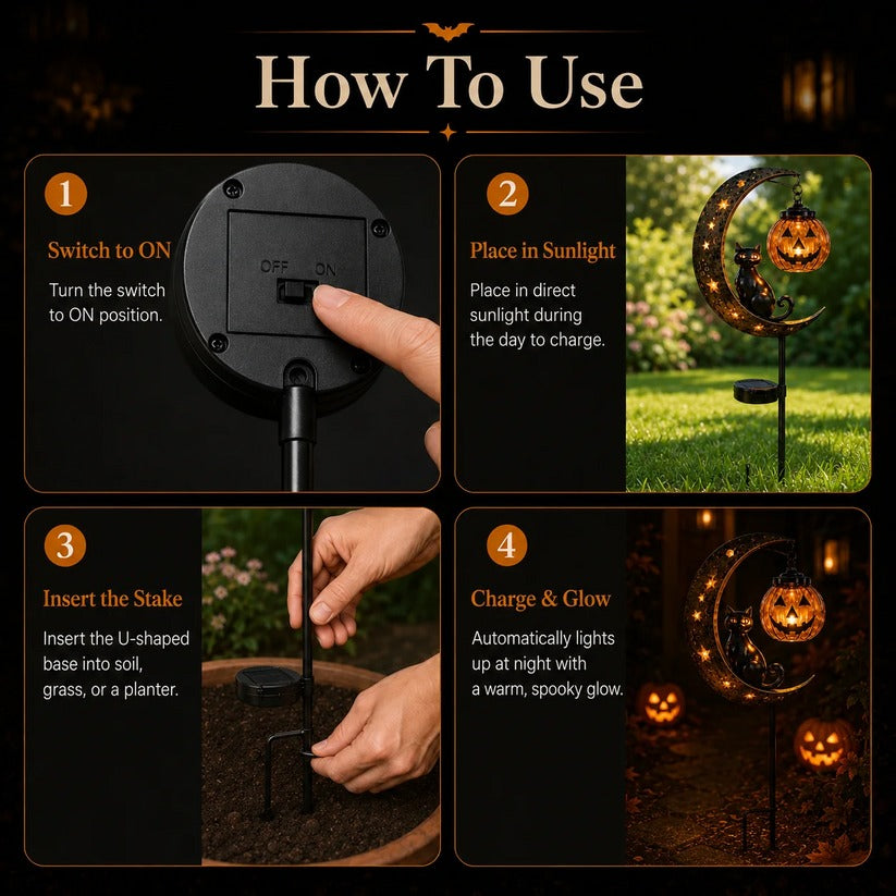 Brankson™ Pumpkin Moon Garden Stake Light 🎃